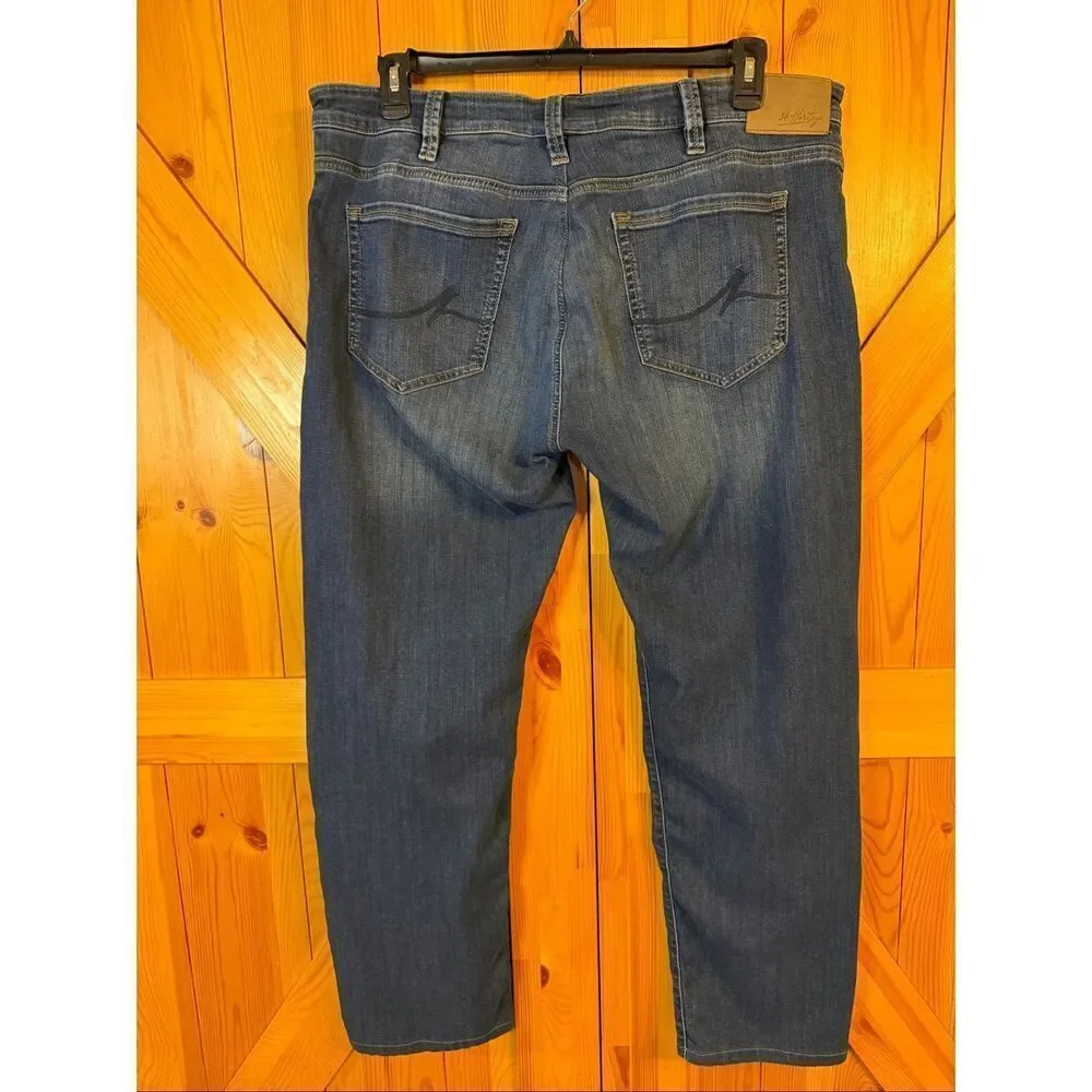 34 Heritage Jeans Mens 40 Blue COURAGE Mid-Rise Straight Leg Stretch Denim (6437